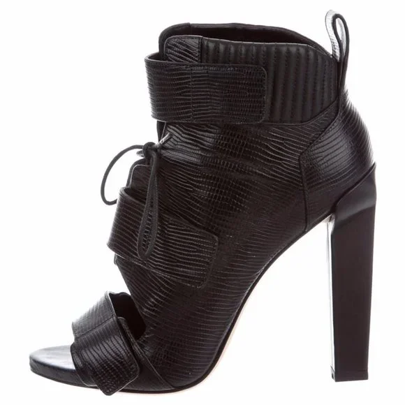 💥KILLER DESING💥 ALEXANDER WANG Noemi Combat Open-Toe Booties - Picture 7 of 15